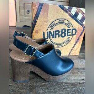 Women's Black Platform Clogs